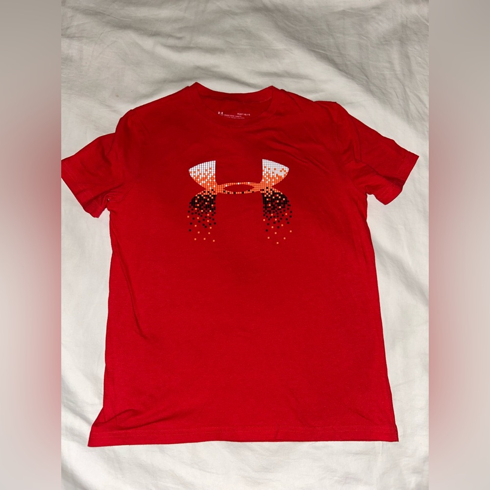 Under Armour Red Tee with Orange Graphic